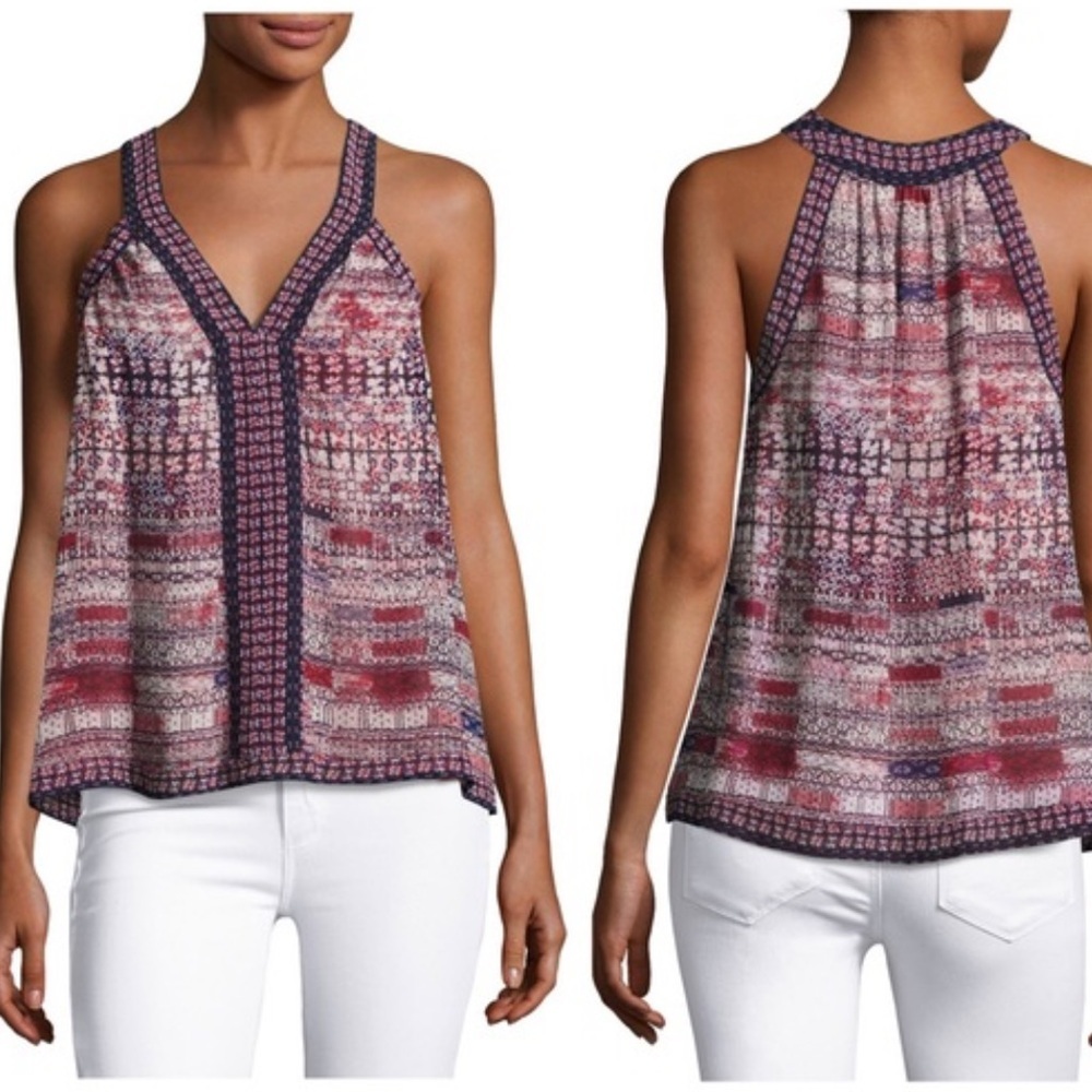 JOIE Maisley Sleeveless Silk Tank Top Multicolor Silk Blouse NWOT
